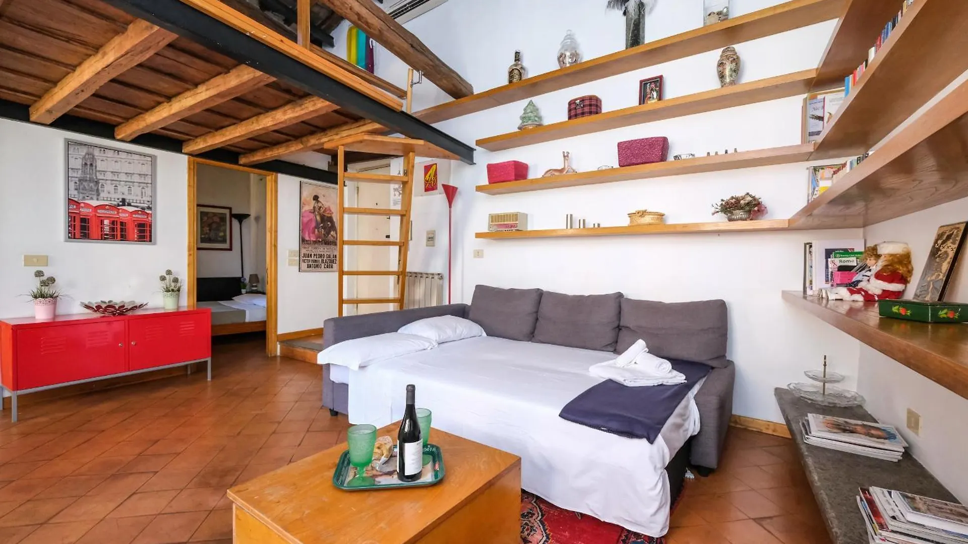 דירה Trastevere Characteristic Roman Home איטליה